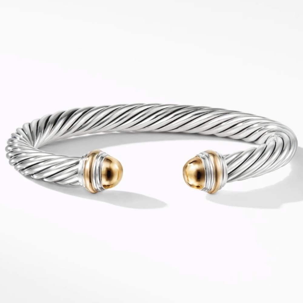 David Yurman 7mm Cable Classic 925 and 14k Gold